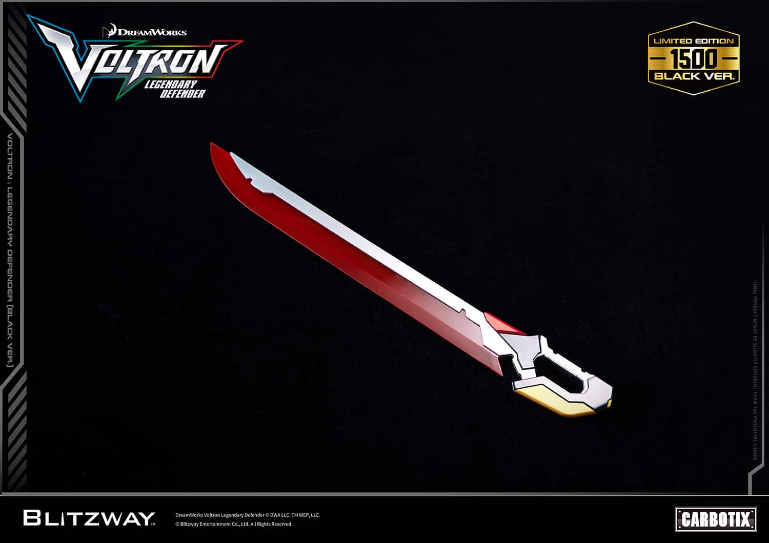 Voltron: Legendary Defender Black Version Carbotix Premium Figure 10th Anniversary Special Edition Collectible